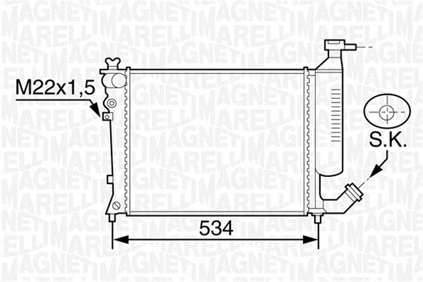 MAGNETI MARELLI Jäähdytin,moottorin jäähdytys 350213118900